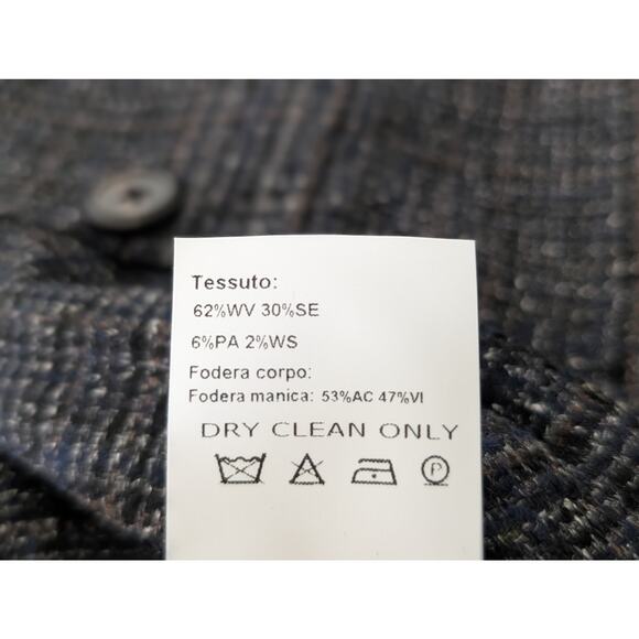 NWT The GIGI Italian Unstructured Wool Blazer Double Breasted IT 48 US 38 Gray - Picture 9 of 9